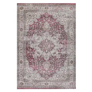 Area Rug 140 x 200 cm Red and Beige ARHAVI