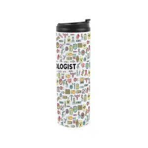 Gynecologist Travel Mug - Novelty Female Healthcare Gift - Stainless Steel Double-Walled Hot/Cold Drinks Travel Flask