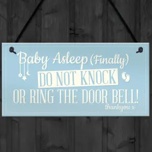 Red Ocean Baby Asleep Bedroom Door Sign Baby Sleeping New Born Mum Hanging Wall Plaque Shower Gift