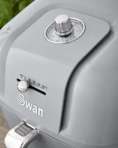 Swan 6L Retro Manual Air Fryer Grey