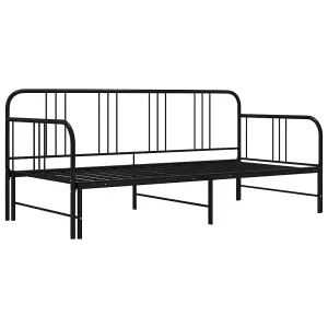 Berkfield Pull-out Sofa Bed Frame Black Metal 90x200 cm