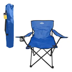 Milestone Camping Folding Camping Chair - Blue