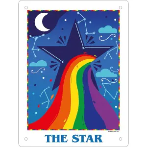 Deadly Tarot Pride Star Tin Mini Plaque Multicoloured (One Size)