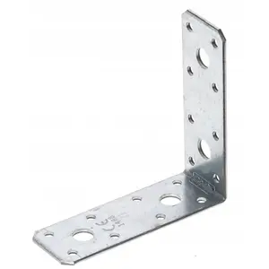 10 Pack Of Heavy Duty Galvanised 2.5mm Thick Angle Brackets L Shape Corner Braces 102x102x35mm