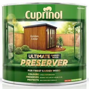 Cuprinol Ultimate Garden Wood Preserver 1L All Colours Golden Cedar