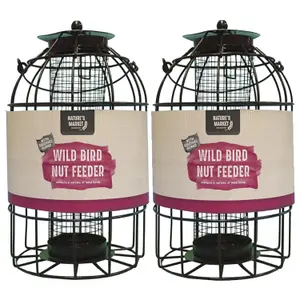 Weather Resistant Nut Feeder Metal Bird Hanging Cage