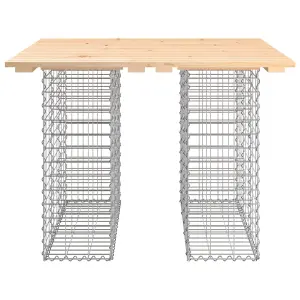 Berkfield Garden Bench Gabion Design 100x102x72 cm Solid Wood Pine