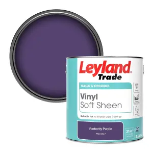 Leyland Trade Vinyl Soft Sheen Walls & Ceilings Emulsion Paint Perfectly Purple (PPG1176-7) - 2.5L