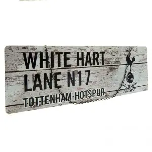 Tottenham Hotspur FC Rustic Plaque White/Black (One Size)