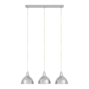 Interiors by Premier Jasper Chrome Horizontal Pendant Light