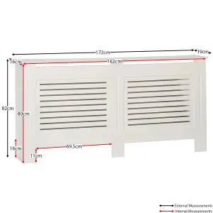 Vida Designs Milton Extra Large White MDF Radiator Cover