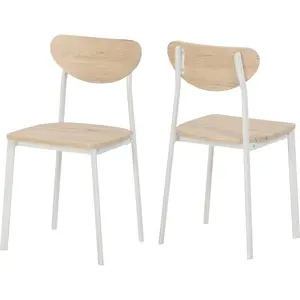 Corrinne Dining Chair (Set of 2) White/Oak