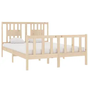 Berkfield Bed Frame Solid Wood 135x190 cm 4FT6 Double