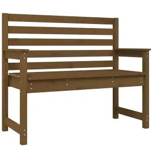 Berkfield Garden Bench Honey Brown 109x48x91.5 cm Solid Wood Pine