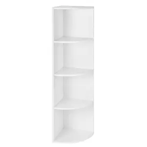 Galaviz Corner Bookcase White