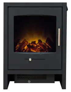 Adam Bergen Electric Stove in Charcoal Grey