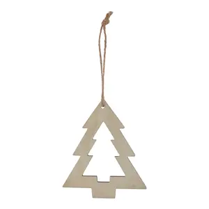 Whisper White Wood Tree Hanging decoration