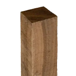 210cm H x 7.5cm W Wood Fence Post (Set of 3) Brown