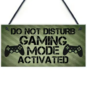 Gaming Sign Do Not Disturb Plaque Gamer Gift Boys Bedroom Decor Gift For Gamer Plaque