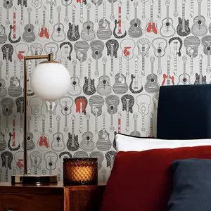 Guitar Hero Wallpaper In Grey And Red