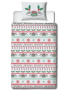 Friends Holly Single Christmas Duvet Cover Set