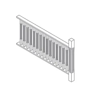 19 Piece Fluted Running Balustrade kit, 28.5kg