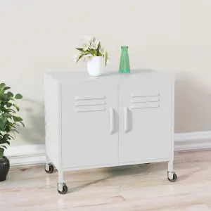 Berkfield Storage Cabinet White 60x35x56 cm Steel