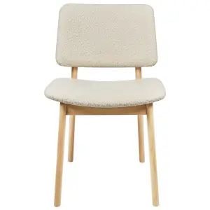 Set of 2 Dining Chairs BLANE Rubberwood Off-White