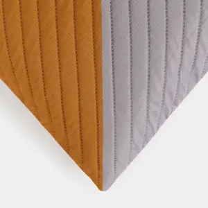 2 Pack Geometric Pinsonic Cushion Covers, Ochre - 45 x 45cm