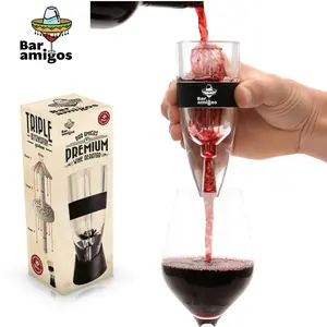 Bar Amigos Premium Wine Aerator Globally Patented Triple Action Design Pourer Taste Enchancer Dispenser