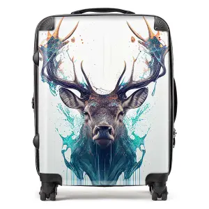 Stag Face Splashart Suitcase - Large