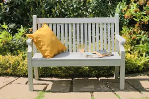 Winawood Sandwick 2 Seater Wood Effect Bench - Stone Grey