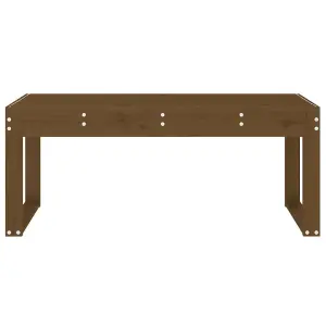 Berkfield Garden Bench Honey Brown 110x38x45 cm Solid Wood Pine