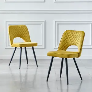 Asfand Upholstered Dining Chair (Set of 2) Olive Yellow