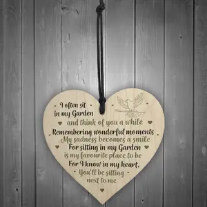 Hanging Memorial Gift For Mum Nan Novelty Garden Shed Signs Summerhouse Plaque