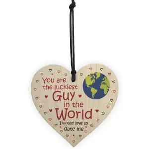 Funny Valentines Day Gift For Boyfriend Anniversary Gift For Him Wooden Heart Keepsake