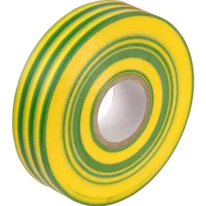 PVC INSULATING TAPE 19X20M GREEN/YELLOW