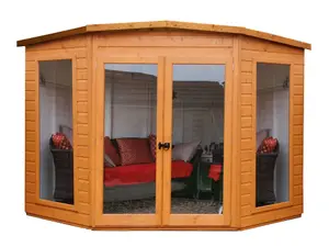 Shire Barclay 7x7 ft with Double door & 2 windows Pent Wooden Summer house