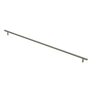 Round T Bar Cabinet Pull Handle 668 x 12mm 608mm Fixing Centres Satin Nickel