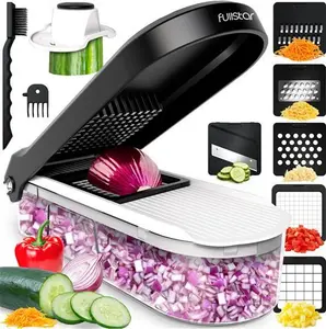 Vegetable Chopper Cutter Mandoline Slicer Cheese Grater - Food Onion Salad Veggie Chopper With Container - French Fry Potato Dicer Slicer Cutter -