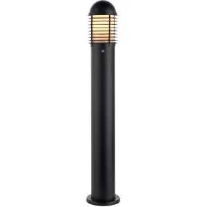 2 PACK Outdoor Bollard Post Light - 60W E27 GLS - 1000mm Height - Matt Black