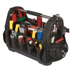 Trend TB/OT20 Open Tote Tool Bag 20 Inch Trade Heavy Duty Tape and Level Storage