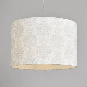 Litecraft Damask Grey Easy Fit Lamp Shade