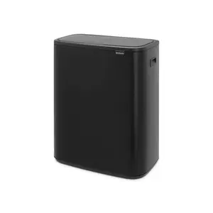 Brabantia Bo 30 Litre + 30 Litre Touch Bin with Two Inner Buckets Matt Black / 60