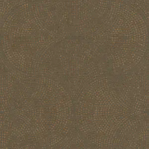 Galerie Havana Brown Gold Mosaic Fan Textured Wallpaper