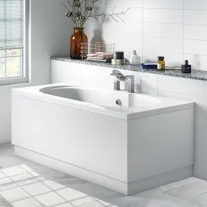 UKBathroom Essentials 700mm White Gloss Rigid Waterproof End Bath Panel