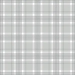 Traditional Check Wallpaper In Grey