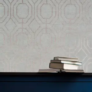 Luxe geo Champagne Smooth Wallpaper Sample