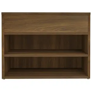 Berkfield Shoe Bench Brown Oak 60x30x45 cm Engineered Wood