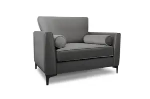 Modern Home Zara 3 Seater and Lovechair Set Steel